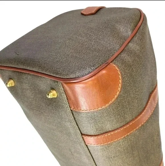 Vintage Fendi Brown Leather and PVC Boston Bag - Picture 14 of 16